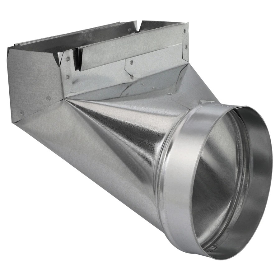 IMPERIAL 10in x 3.25in x 7in Galvanized Steel 90 Degree Stack Duct