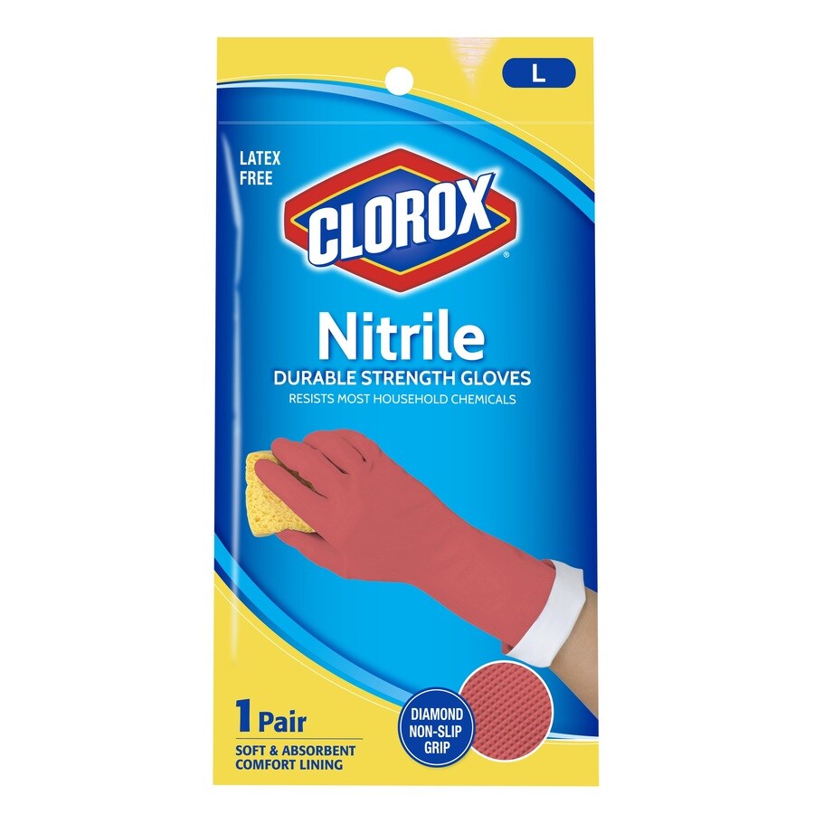 Clorox 2Count Large Nitrile Cleaning Gloves at