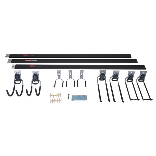 Rubbermaid FastTrack Garage 12Piece Black/Silver Steel Multipurpose