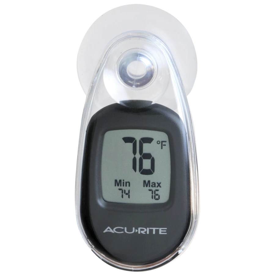 Shop AcuRite Digital Wireless Indoor/Outdoor Black Thermometer at