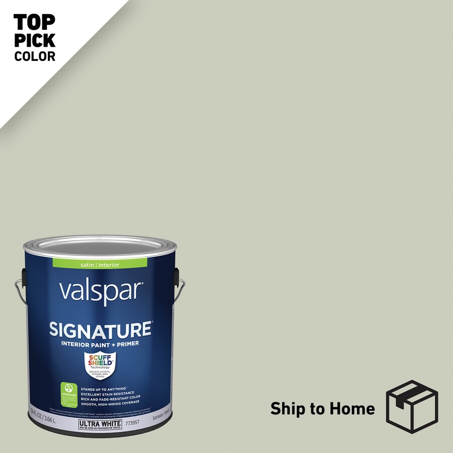 Valspar Signature Satin Liveable Green Hgsw3247 Interior Paint (1