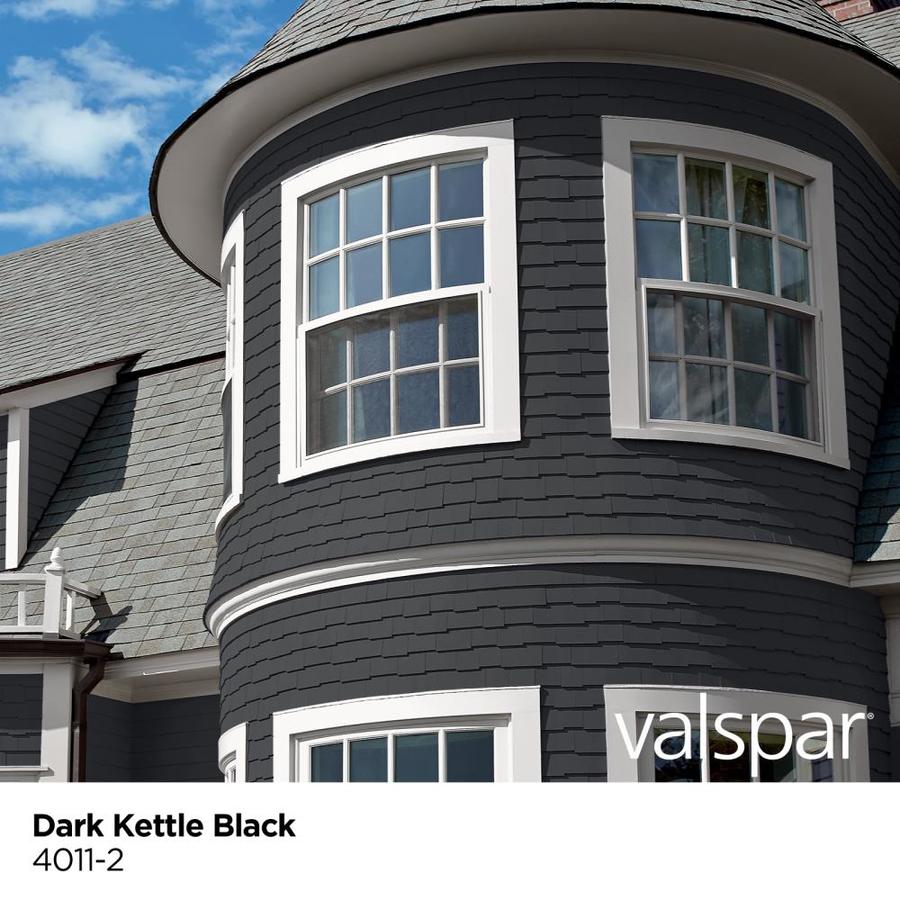 Valspar Season Flex Flat Dark Kettle Black 40112 Exterior Paint Quart