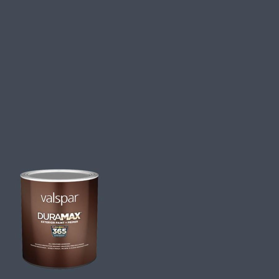 Valspar Duramax Flat Royal Navy 40114 Exterior Paint (1Quart) in the