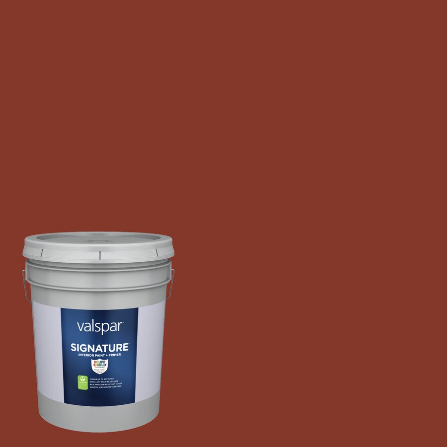 Valspar Signature Base C Satin Fired Brick Interior Paint (5Gallon) in