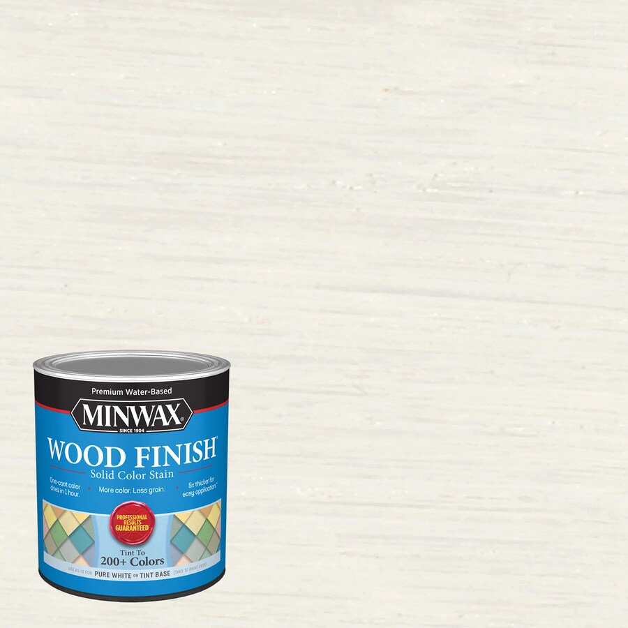 Minwax Wood Finish WaterBased Stain WaterBased Pure White Mw1081