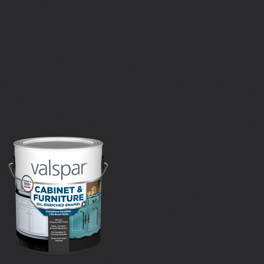 Valspar and Furniture Satin Dark Kettle Black 40112 Enamel