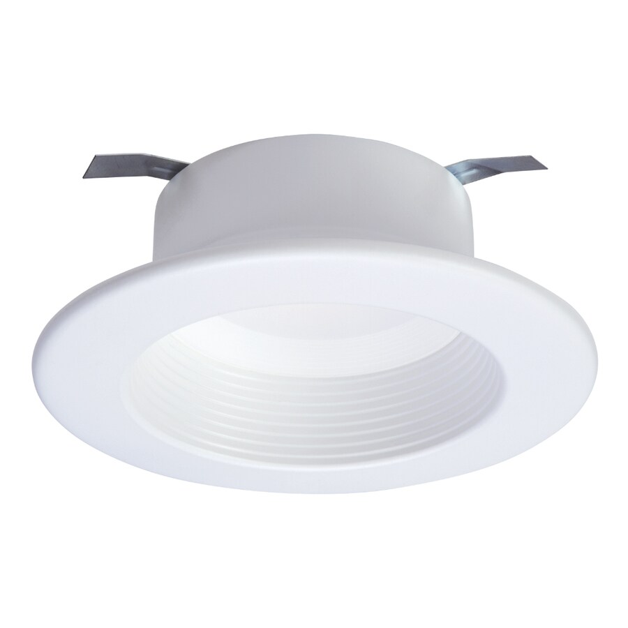 Halo 4in 60Watt Equivalent White Round Dimmable Recessed Downlight in