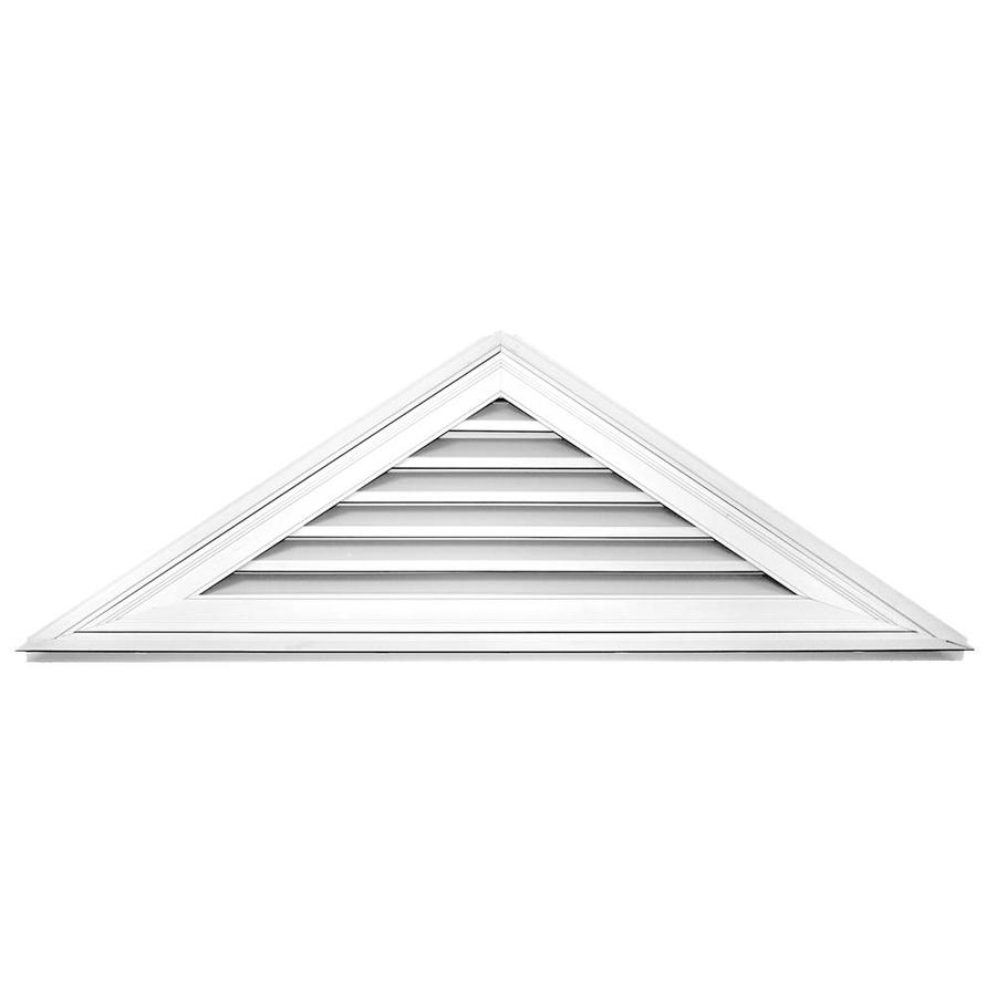 Builders Edge 62.5in x 20.8in White Triangle Vinyl Gable Vent in the