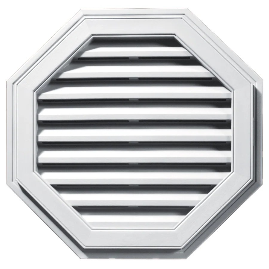 Shop Builders Edge 27in x 27in White Octagon Vinyl Gable Vent at
