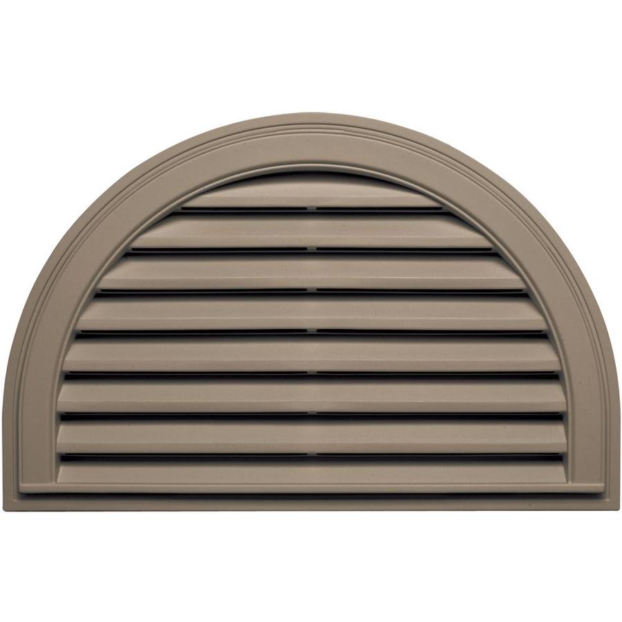 Builders Edge 34.2in x 22.1in Clay Half Round Vinyl Gable Vent at