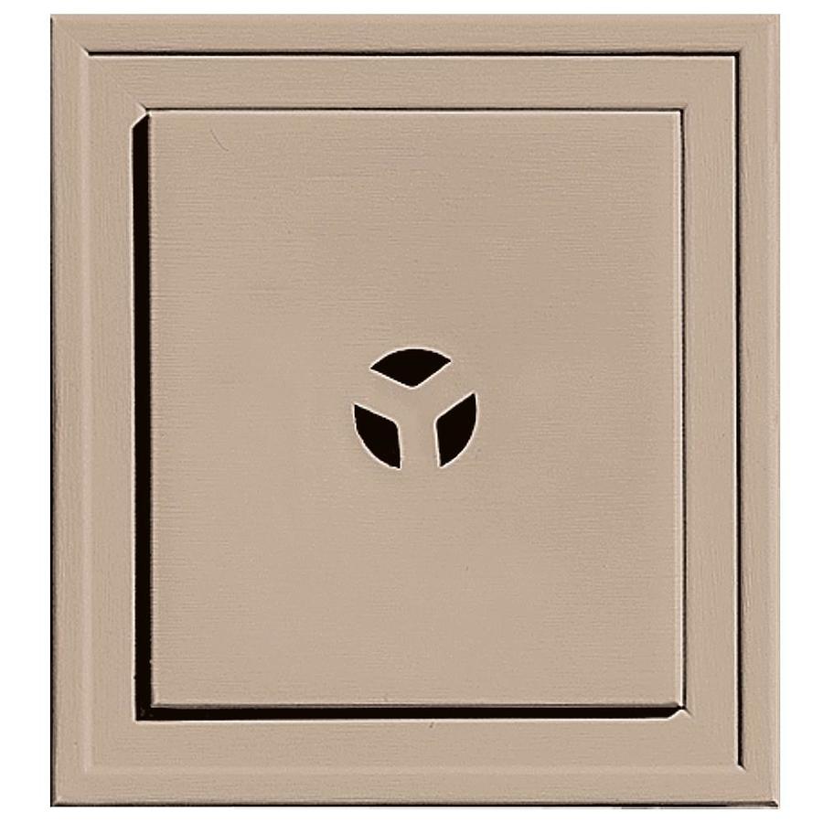 Builders Edge 7.3125in x 7.3125in Wicker Vinyl Universal Mounting Block at