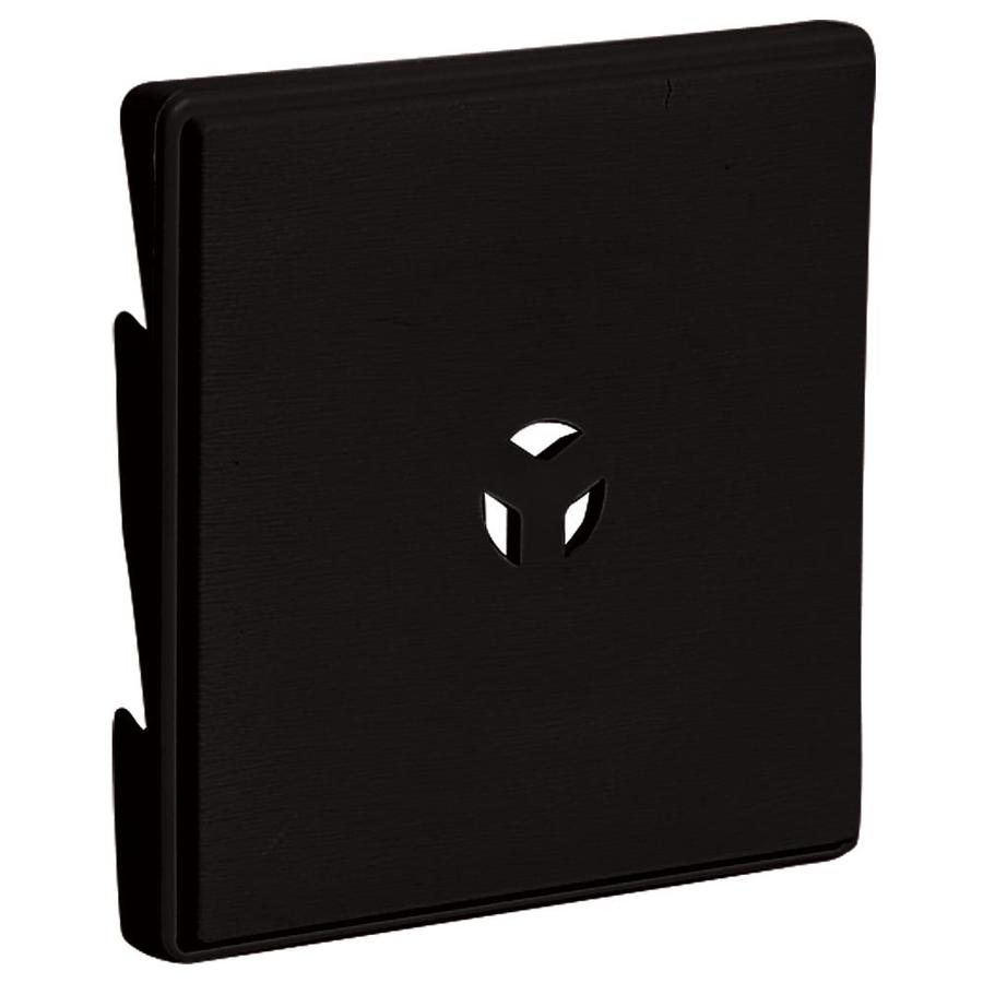 Shop Builders Edge 6.625in x 6.625in Black Vinyl Universal Mounting Block at