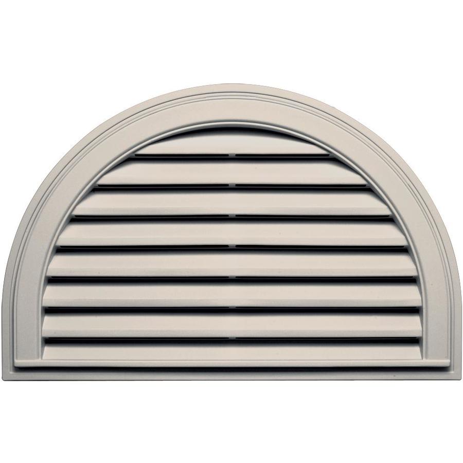 Builders Edge 34.2in x 22.1in Almond Half Round Vinyl Gable Vent at