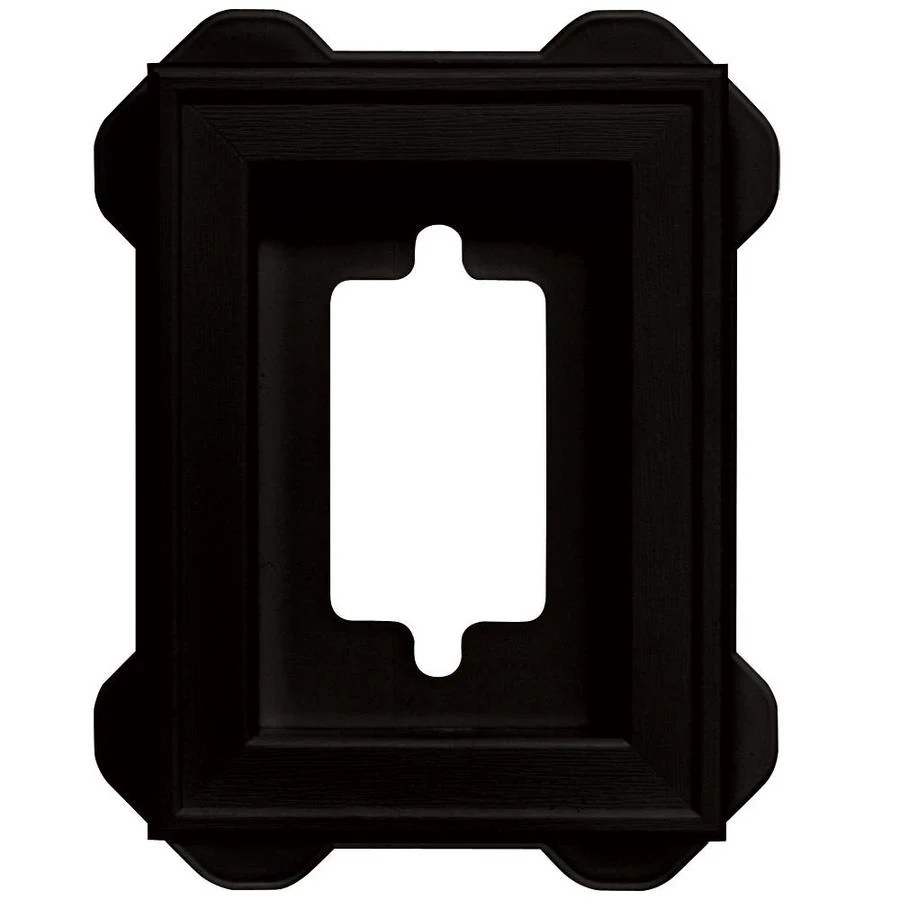 Builders Edge 5in x 6.25in Black Vinyl Universal Mounting Block at