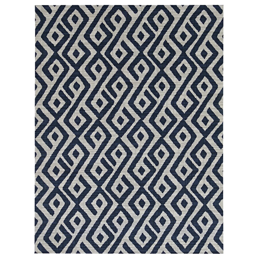 Foss 6x8 Abstract Rug Blue/White in the Rugs department at