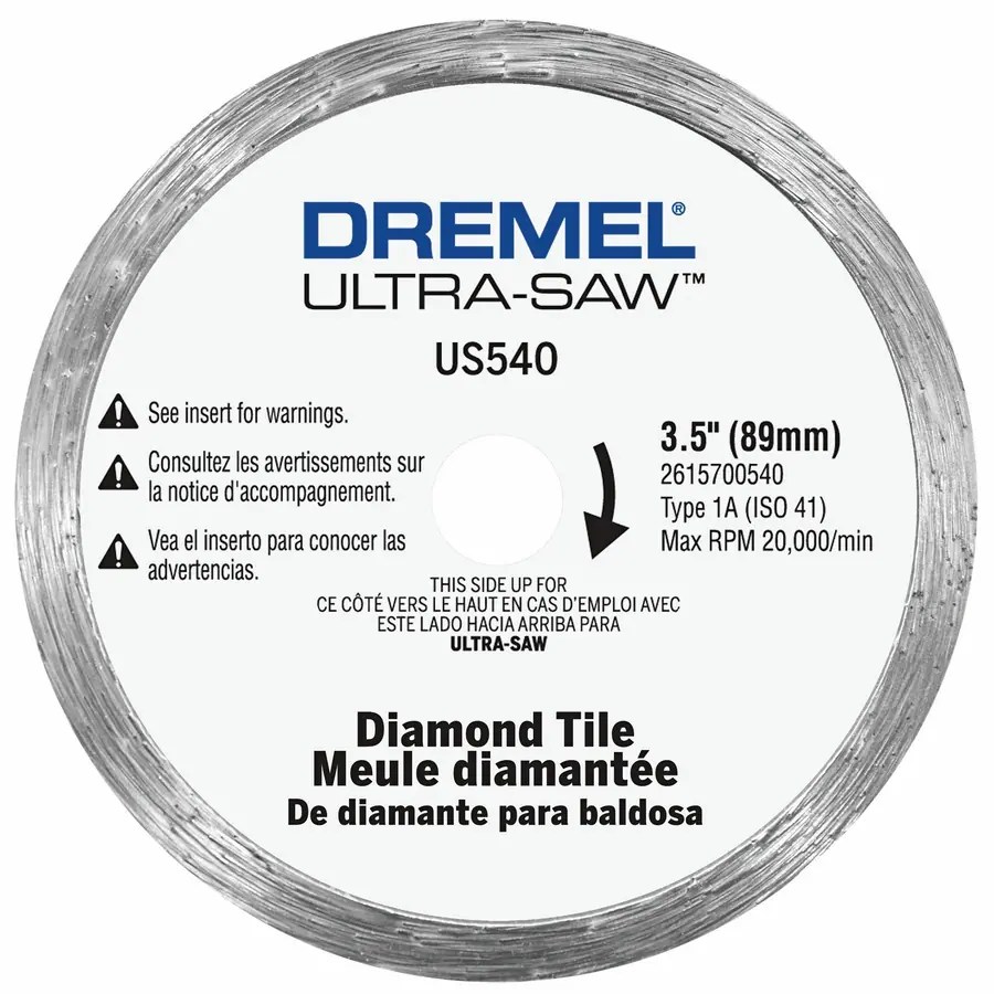 Dremel 33/8in Wet or Dry Continuous Diamond Tile Saw Blade at