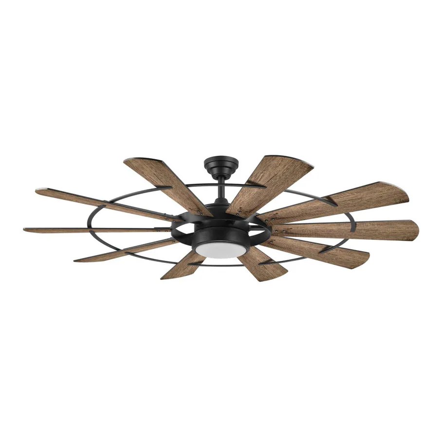 Harbor Breeze Henderson 60in Matte Black LED Indoor Ceiling Fan with