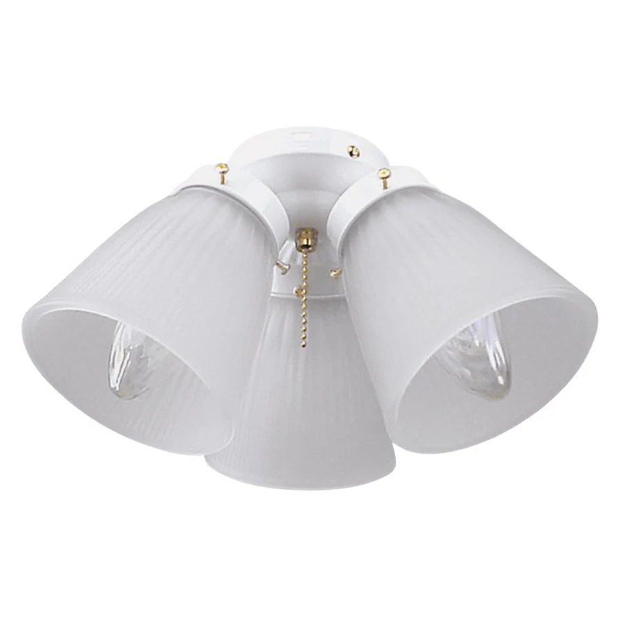 Harbor Breeze 3Light White Ceiling Fan Light Kit with