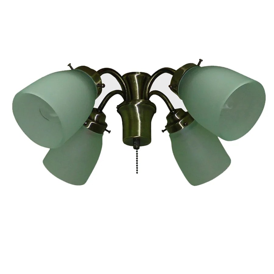 Harbor Breeze 4Light Antique Brass A15 Frosted