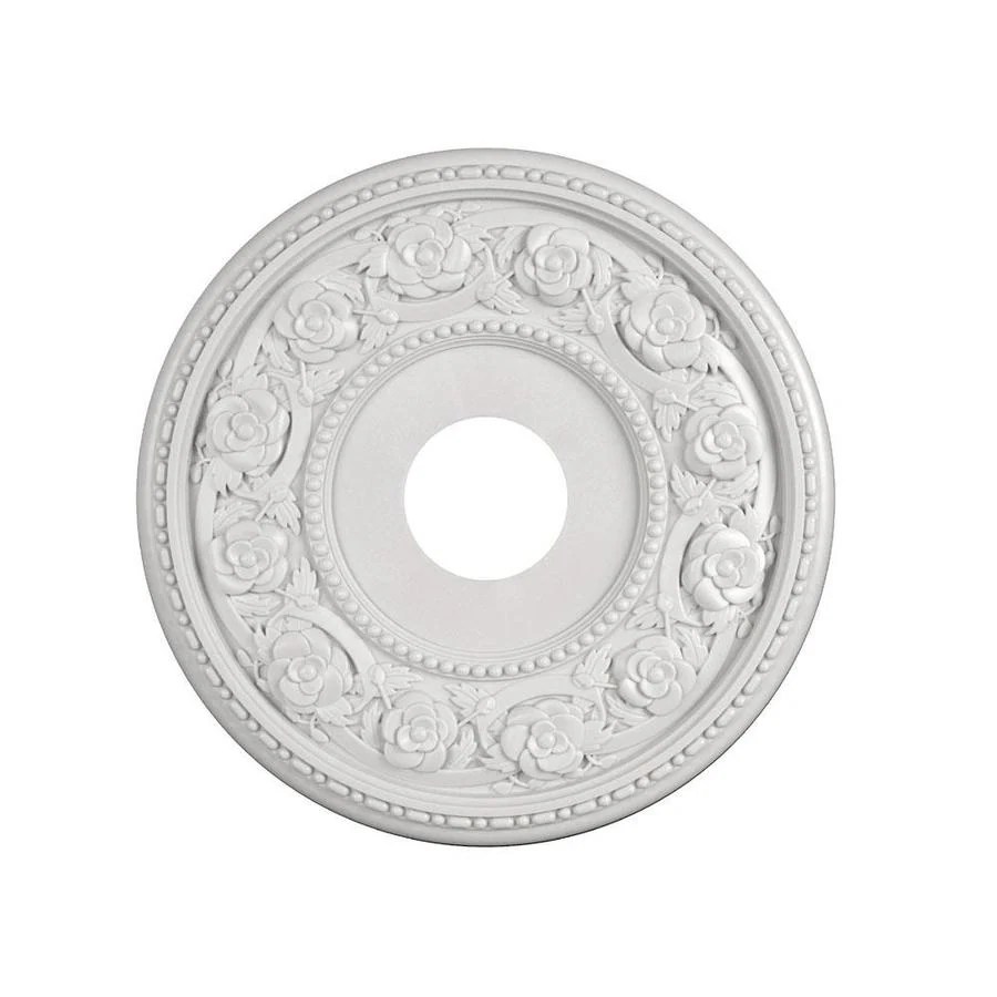 Portfolio 13in x 13in White Composite Ceiling Medallion in the