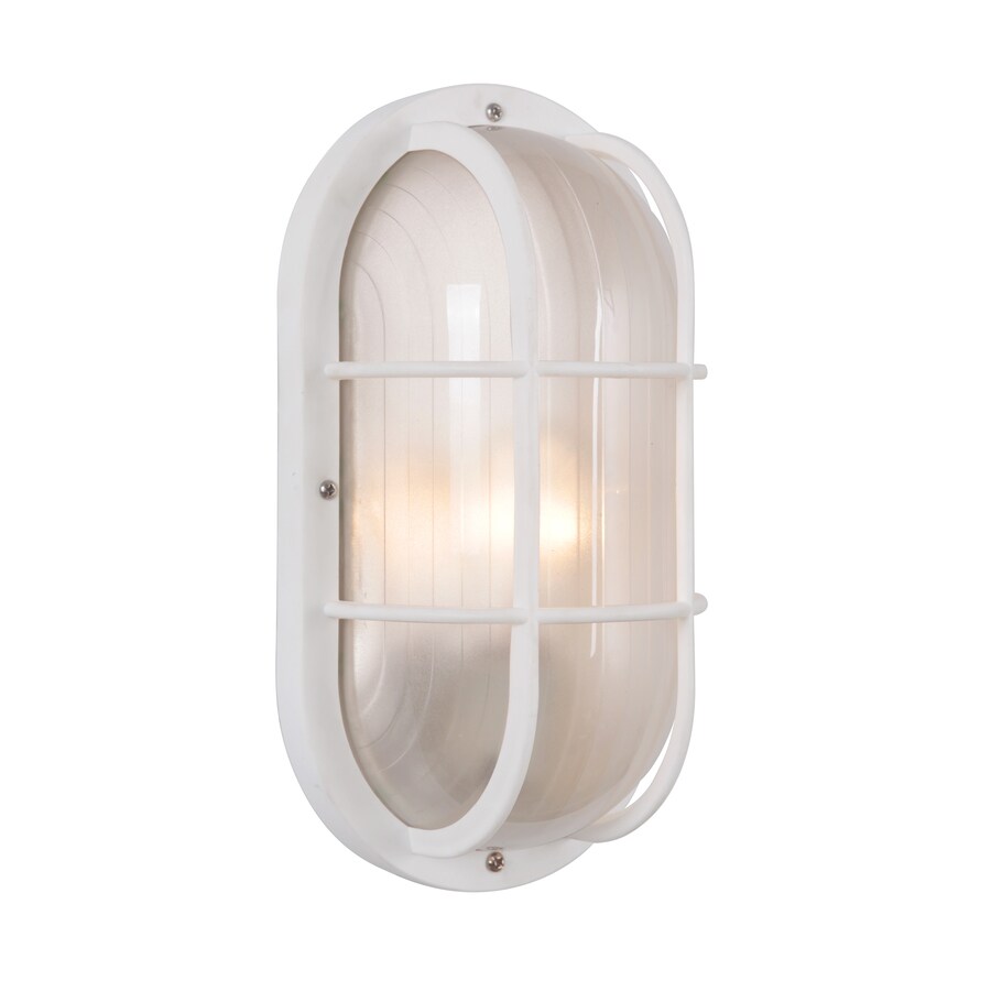 Shop Portfolio 10.5-in H White Outdoor Wall Light at Lowes.com