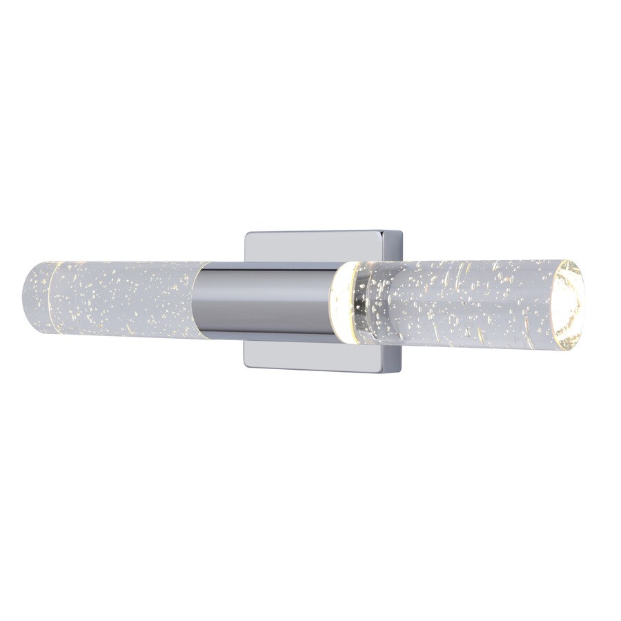 Allen + roth Dunwynn 1Light 18in Chrome Cylinder LED Vanity Light at