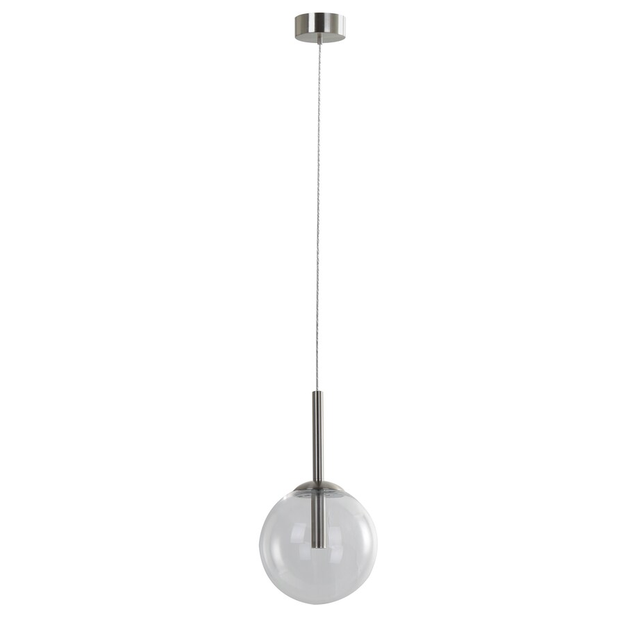 Scott Living Midtown Brushed Nickel Transitional Clear Glass Globe LED