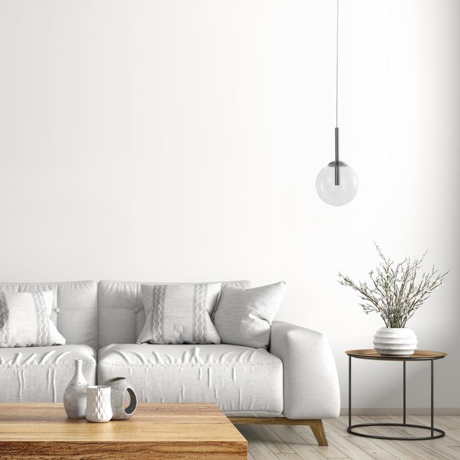 Scott Living Midtown Brushed Nickel Transitional Clear Glass Globe LED