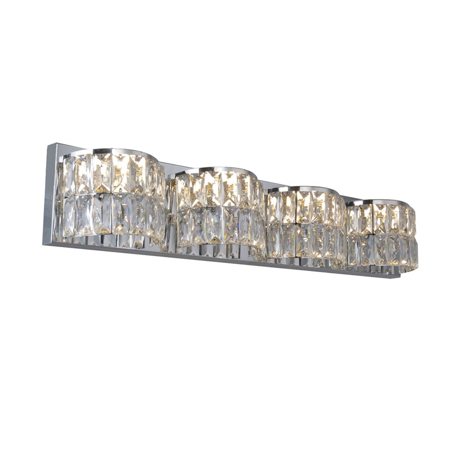 allen + roth Willow 4Light Chrome Modern/Contemporary Vanity Light in