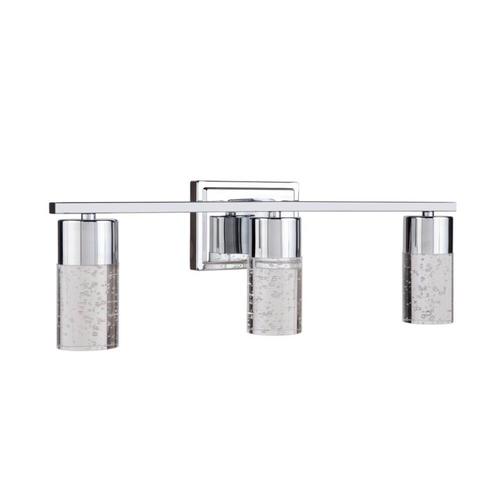 allen + roth Dunwynn 3Light Chrome Modern/Contemporary Vanity Light in