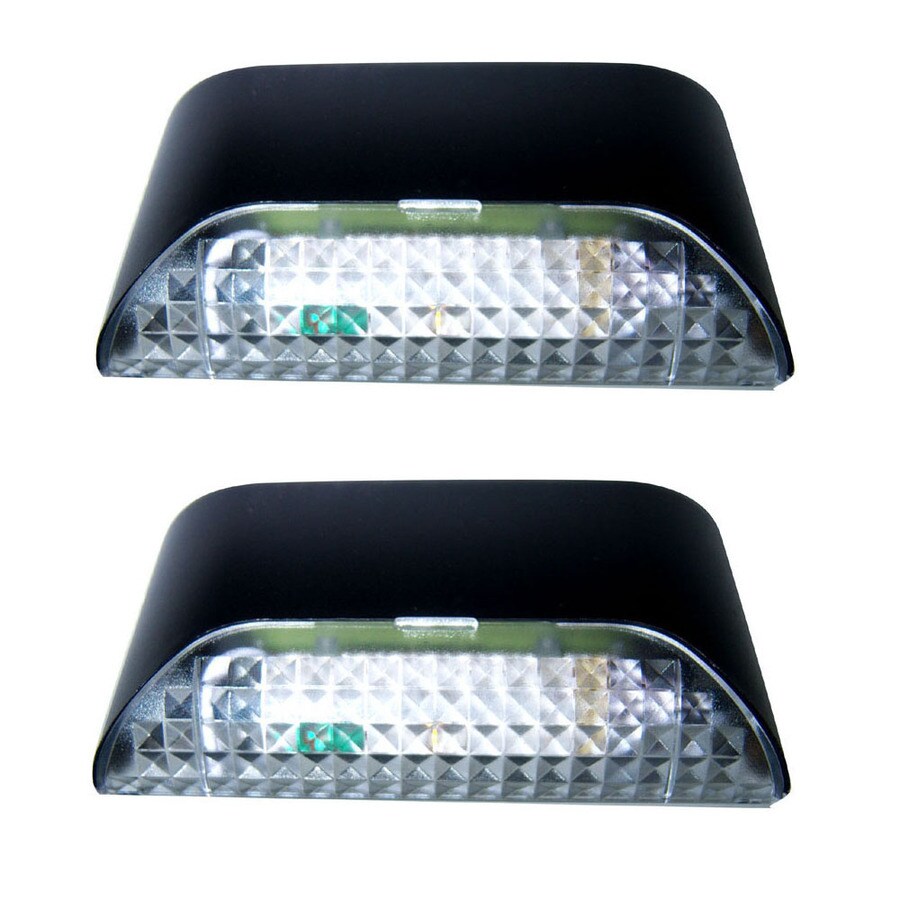 Litex 2Pack Black SolarPowered LED Deck Lights at