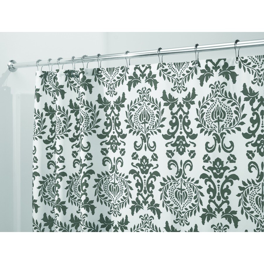 InterDesign Damask Polyester Charcoal with a bold print Patterneded