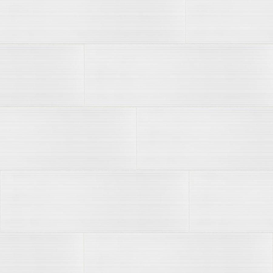 American Olean Elegant Structures Brilliant White 8in x 24in Glossy