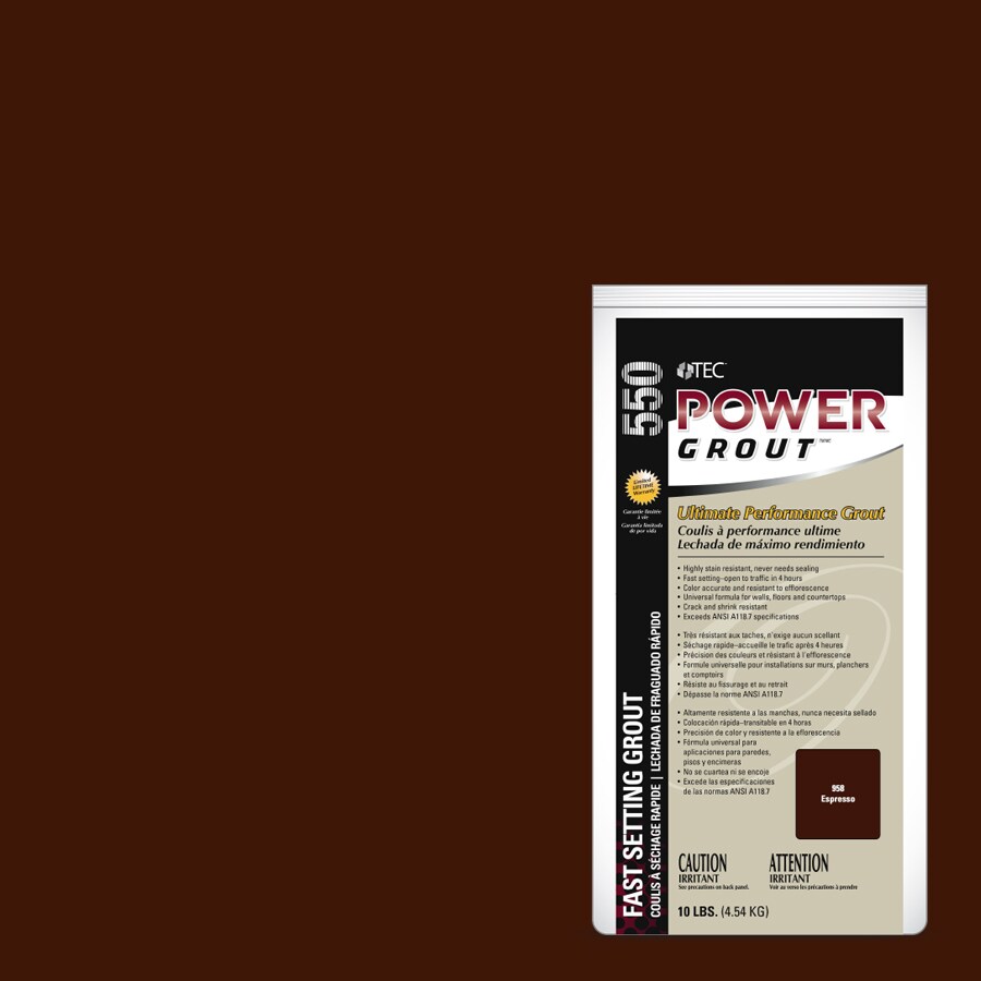 TEC Power 10lb Espresso Sanded/Unsanded Powder Grout at