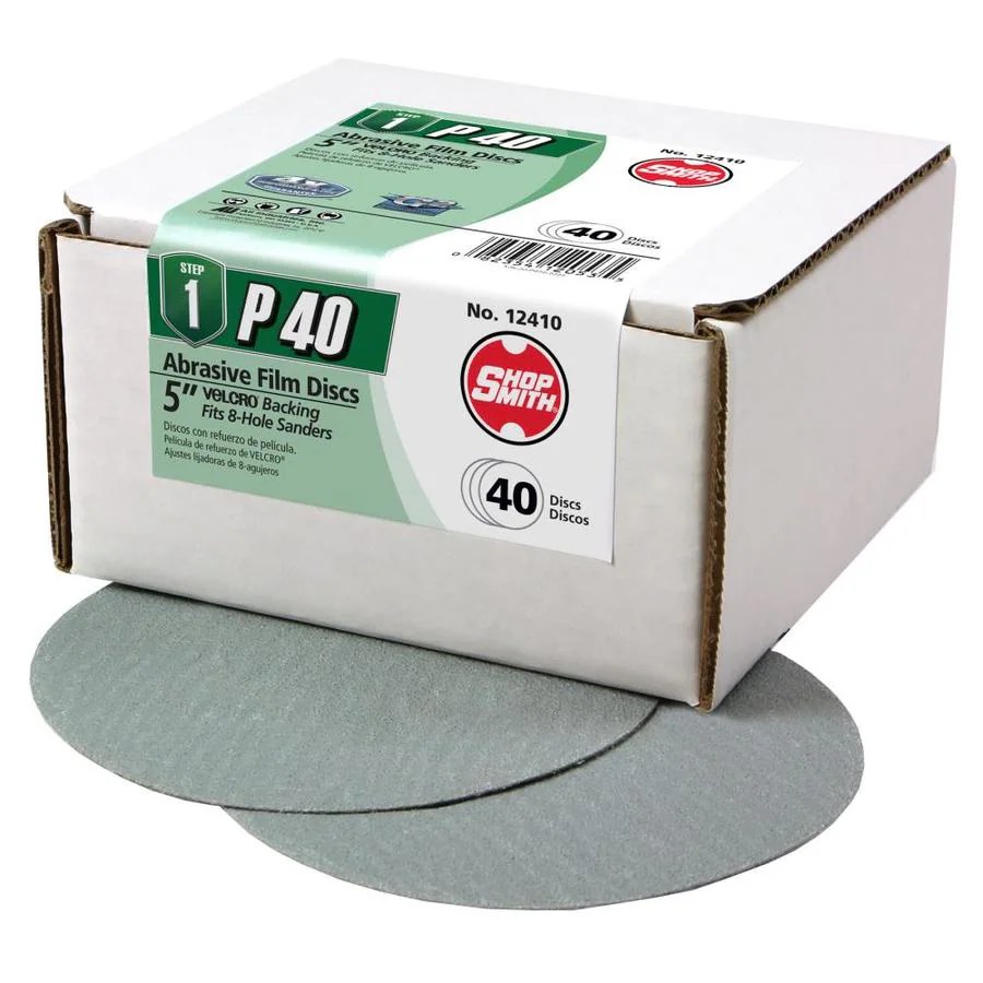 Shopsmith 50 Pack 5in Diameter 40Grit Commercial Sanding Disc in the