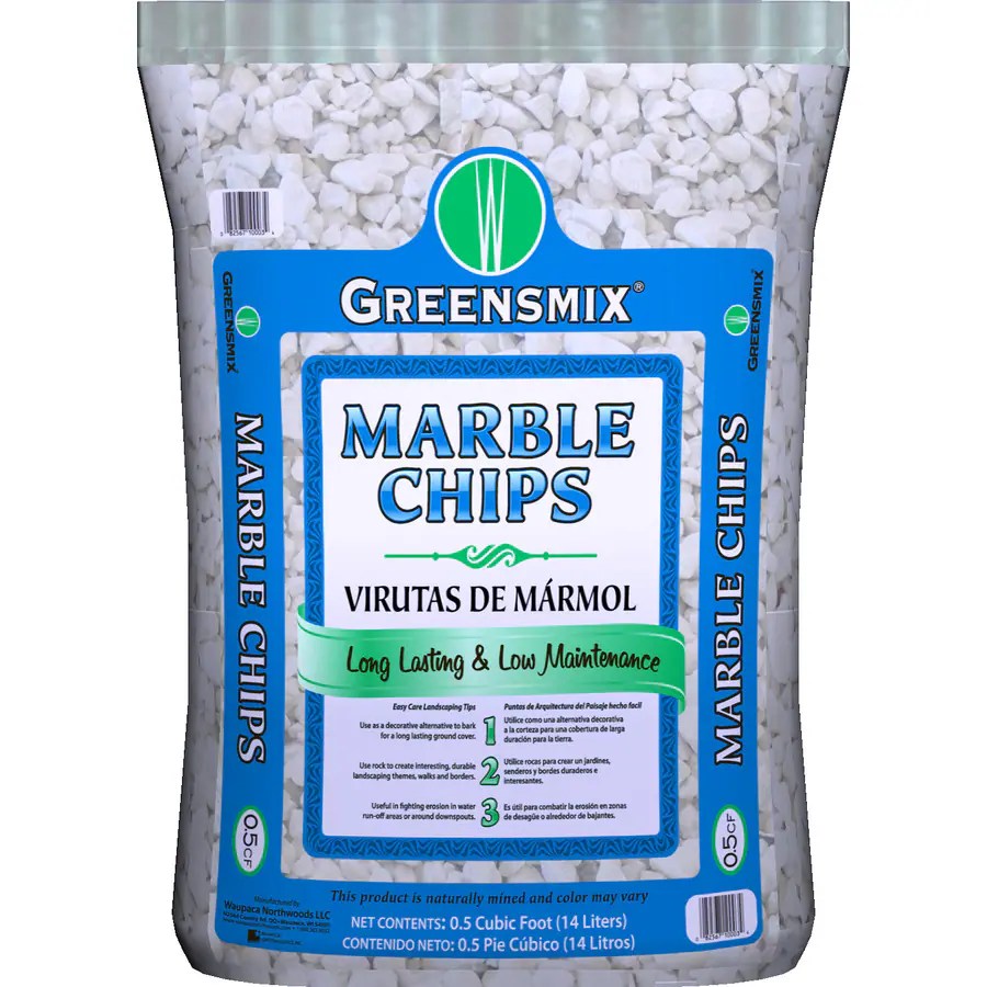 Greensmix 0.5cu Ft White Marble Chip at