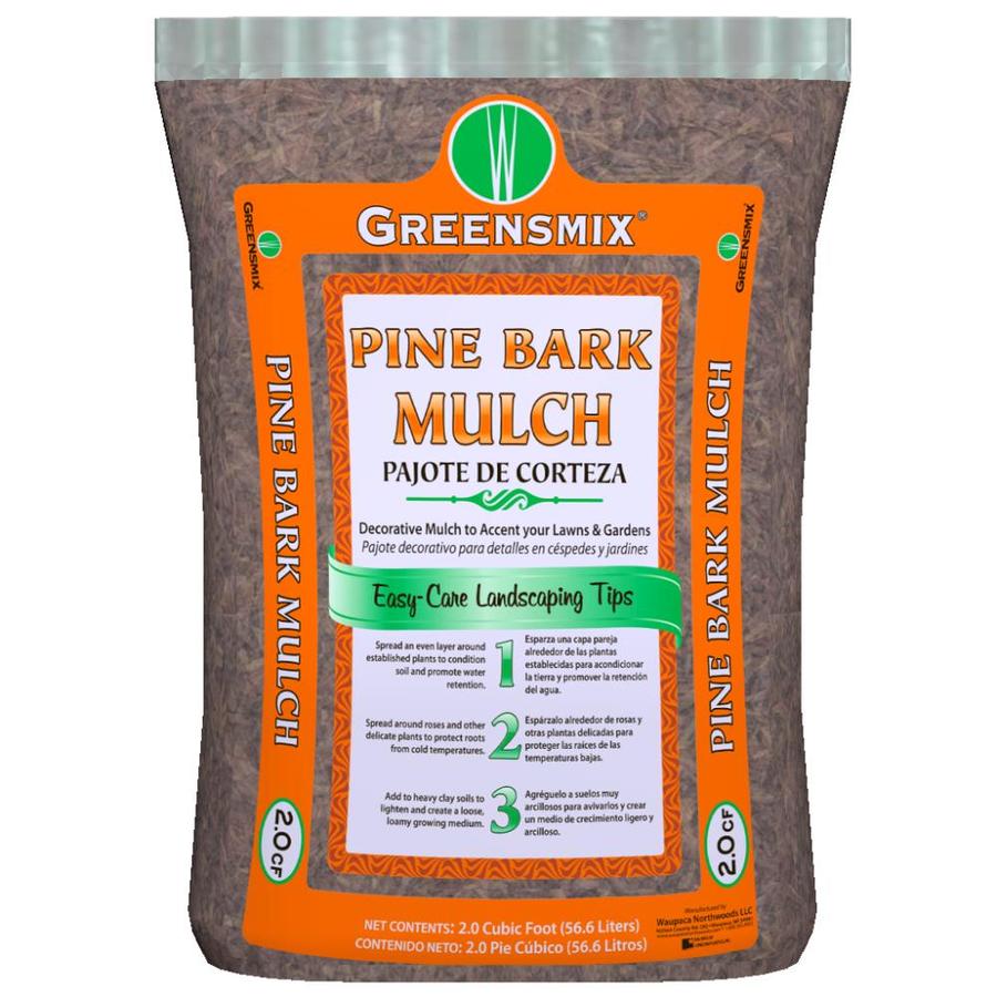 Shop Greensmix 2cu ft Brown Pine Bark Mulch at