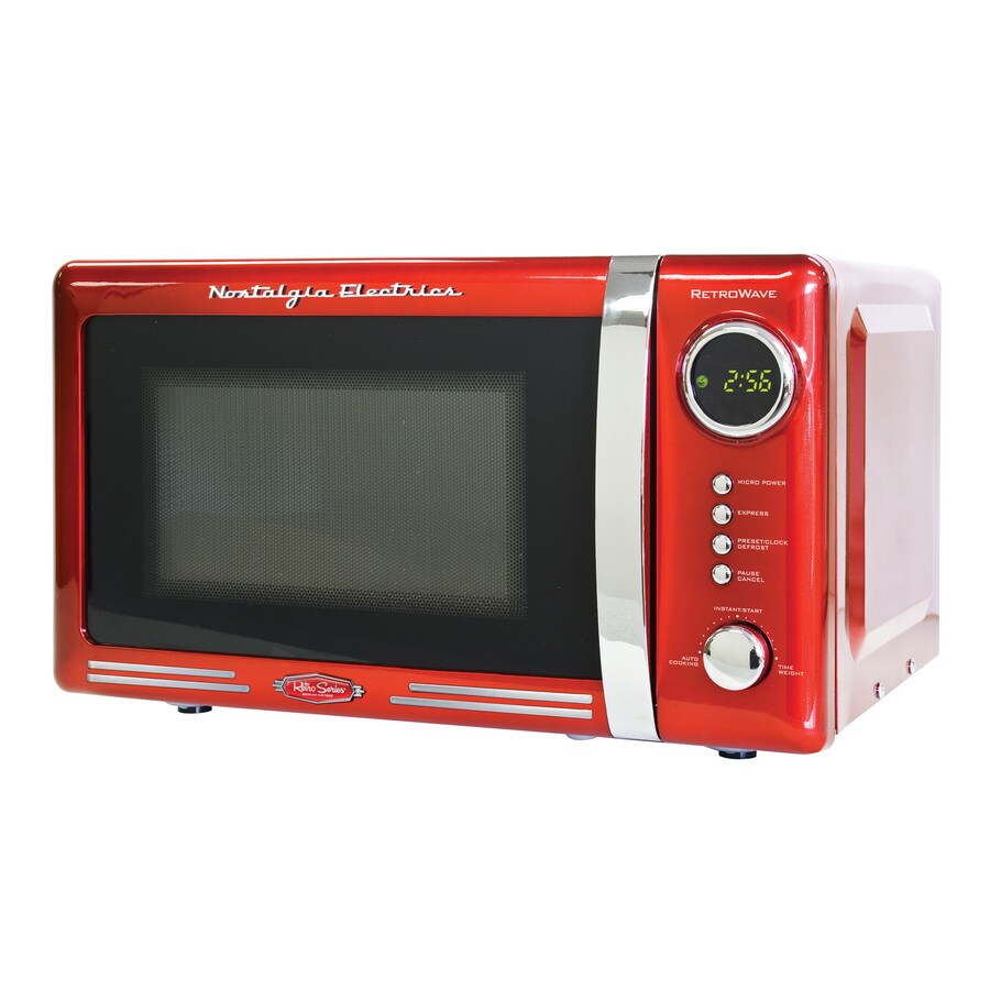 Nostalgia 0.7cu ft 700Watt Countertop Microwave (Retro Red) at