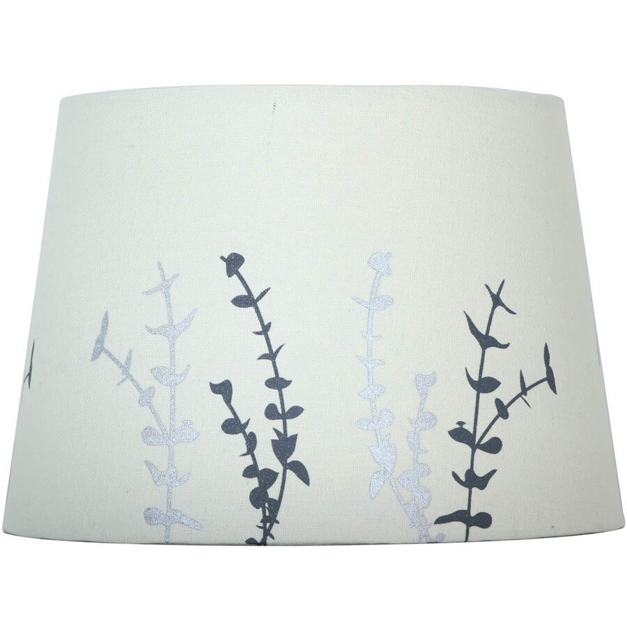 Allen + roth 7in x 10in Off White with Silver Screen Print Fabric
