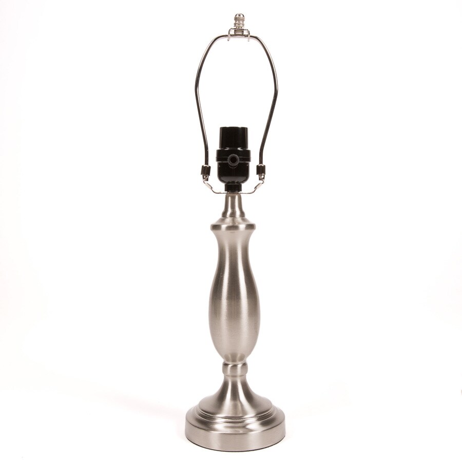 Allen + roth 13.25in Brushed Nickel Metal Lamp Base at