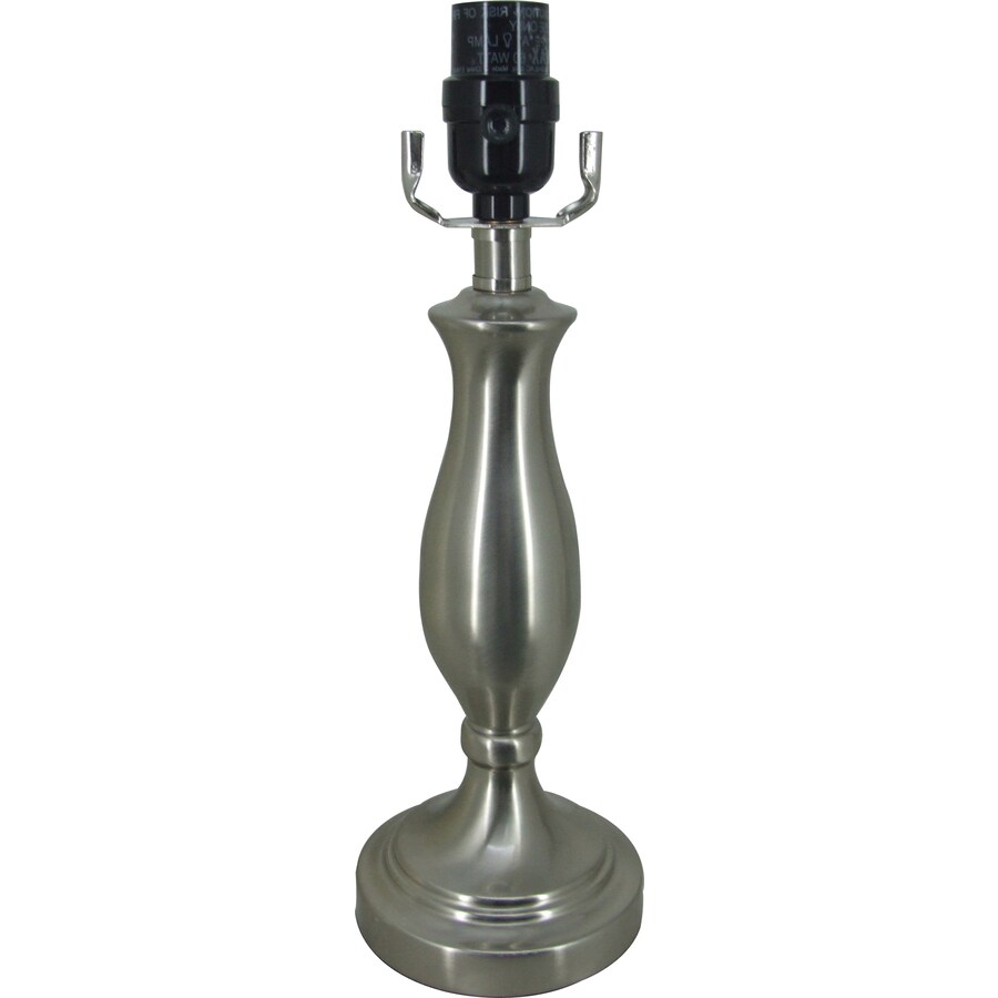 Shop allen + roth 13.25in Brushed Nickel Electrical Outlet Metal Lamp