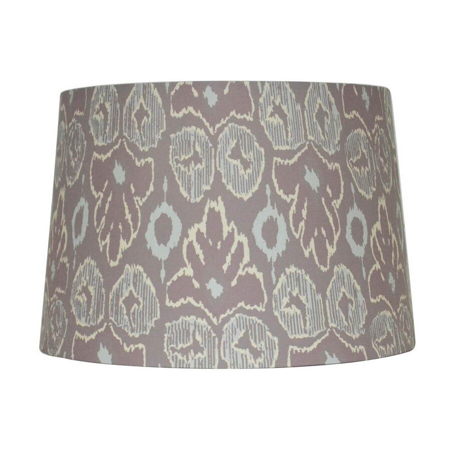 Allen + roth 9in x 13in Screen Print Fabric Drum Lamp Shade at