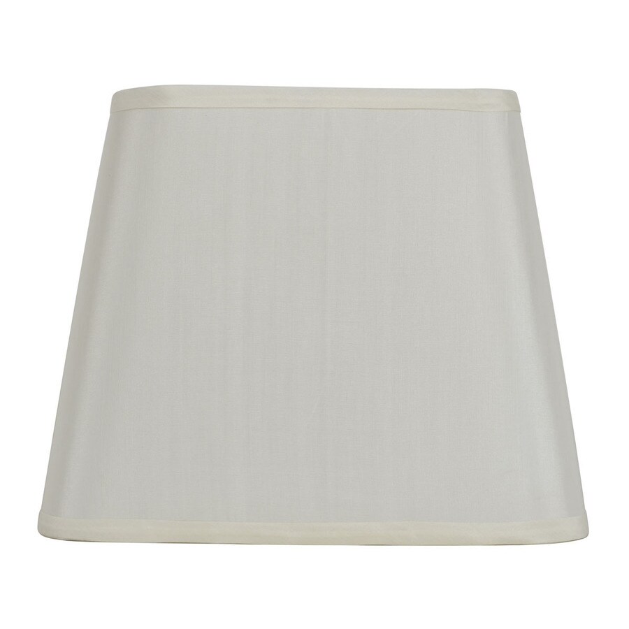 Allen + roth 10in x 12in Off White Fabric Square Lamp Shade at