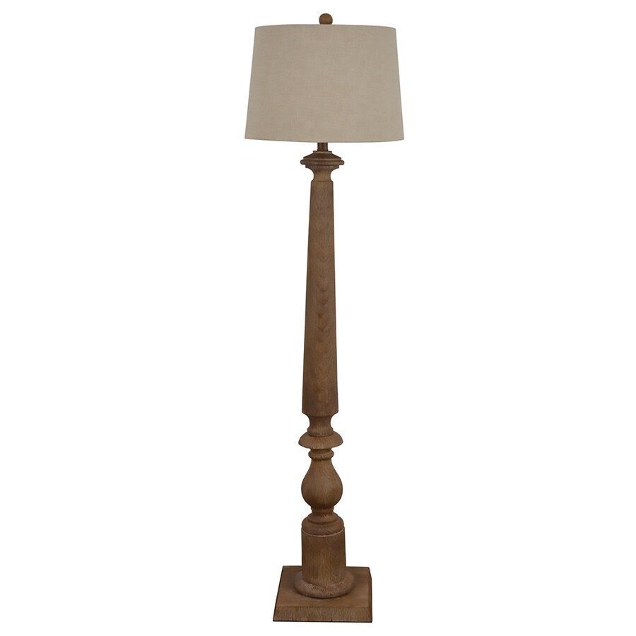 Allen + roth Edensley 58in Saddle 3Way Floor Lamp with Fabric Shade