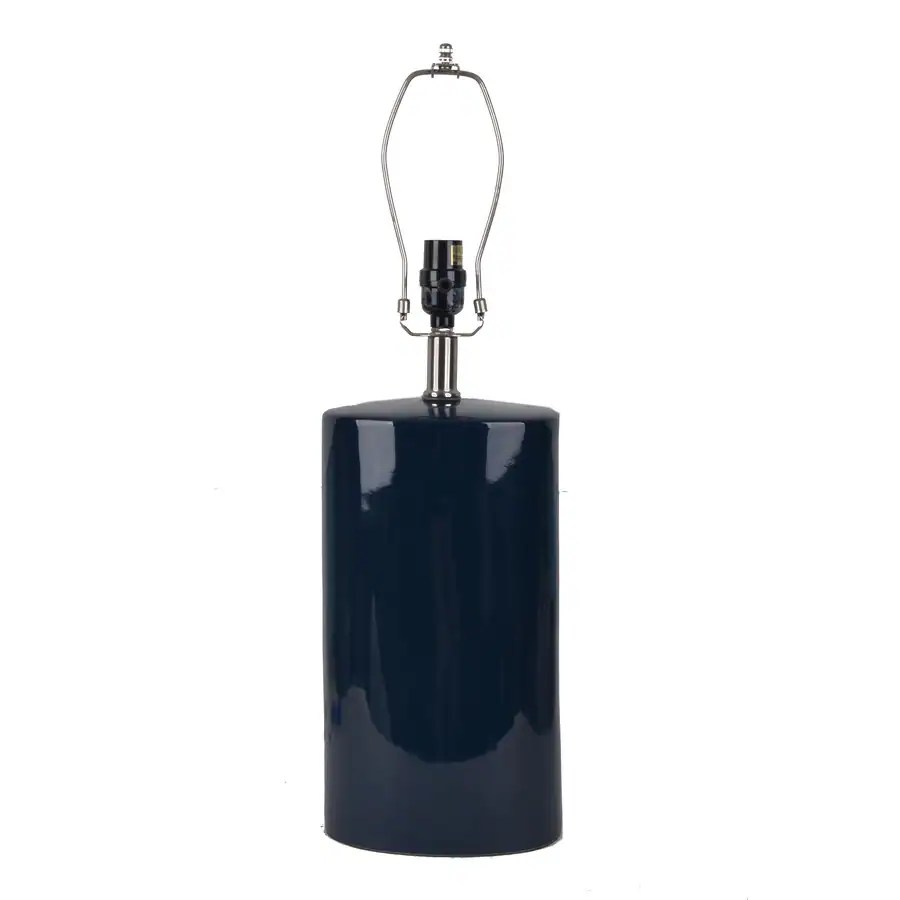 Allen + roth 20in Navy Electrical Outlet 3way Ceramic Lamp Base at
