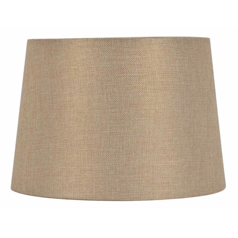 Shop allen + roth 9in x 13in Gold Fabric Drum Lamp Shade at