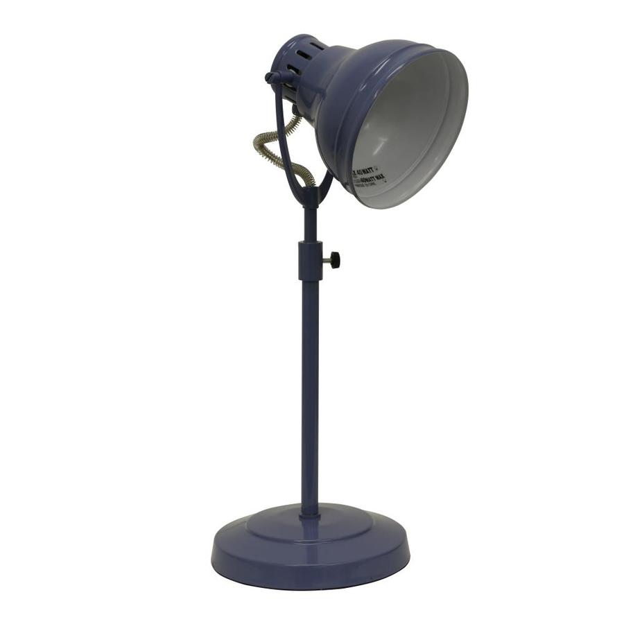 Decor Therapy 21in Adjustable Blue Desk Lamp with Metal Shade at