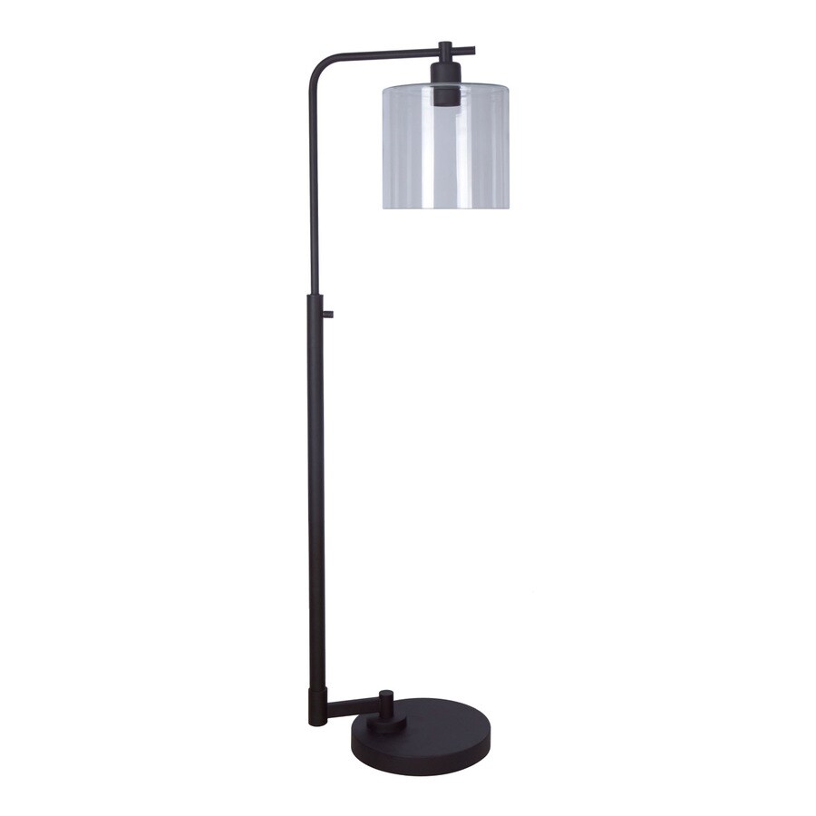 Allen + roth Tapsley 57.5in Bronze Downbridge Floor Lamp with Glass