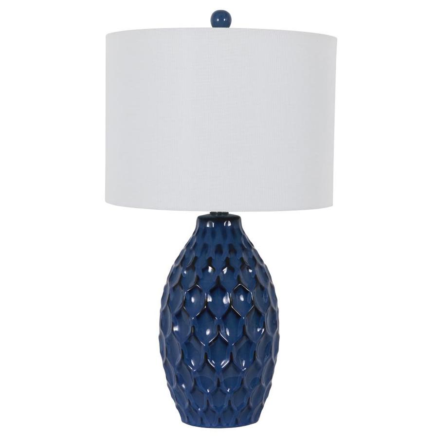 Decor Therapy 24.5in Dark Blue 3Way Table Lamp with