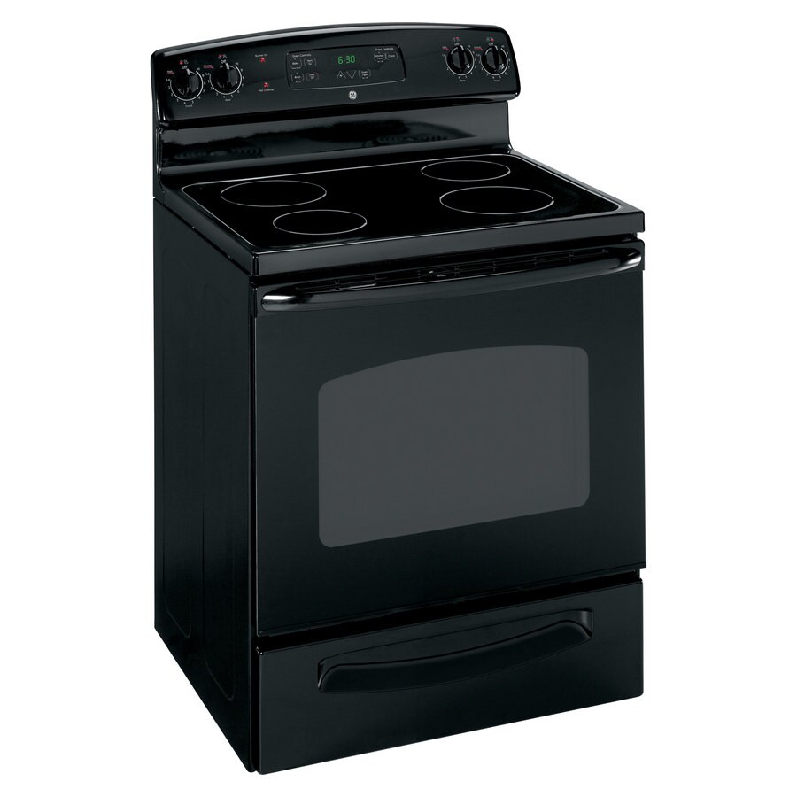 GE 30in Freestanding Smooth Surface 5.3 cu ft Electric Range (Black